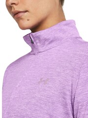 Under Armour Purple Tech Twist 1/2 Zip Top - Image 3 of 5