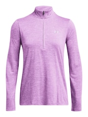 Under Armour Purple Tech Twist 1/2 Zip Top - Image 4 of 5