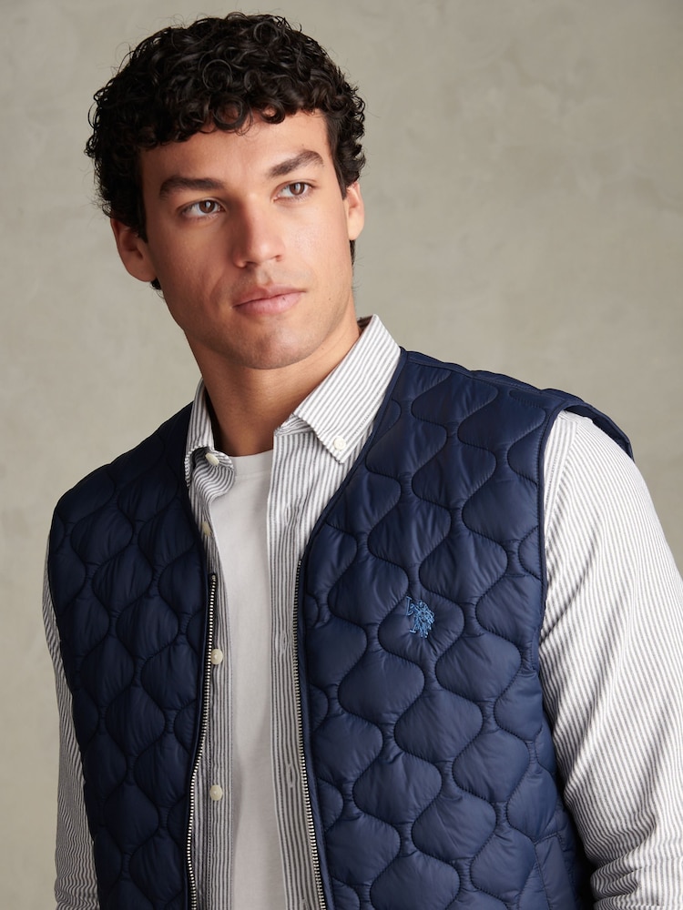 블루 - U.S. Polo Assn. 양파 퀼팅 질레 - 6의 이미지 2