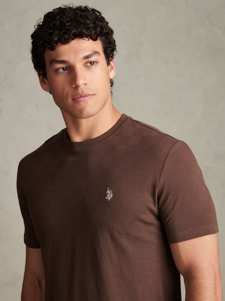 U.S. Polo Assn. T-shirt à texture carrée agrandie - Image 2 sur 6