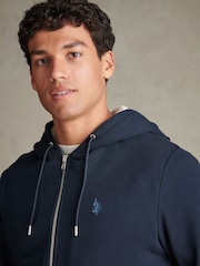 U.S. Polo Assn. Blue Borg-Lined Zip-Through Hoodie - Image 2 of 7