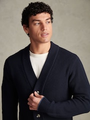 U.S. Polo Assn. Blue Open Collar Knitted Cardigan - Image 2 of 7