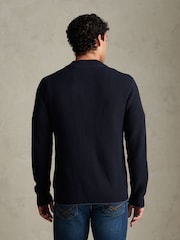U.S. Polo Assn. Blue Open Collar Knitted Cardigan - Image 4 of 7