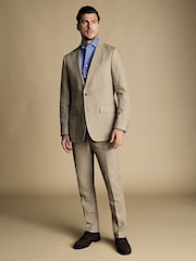 Natural - Charles Tyrwhitt 100% Linen Slim Fit  Jacket - Imagem 2 de 5