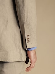 Natural - Charles Tyrwhitt 100% Linen Slim Fit  Jacket - Imagem 4 de 5