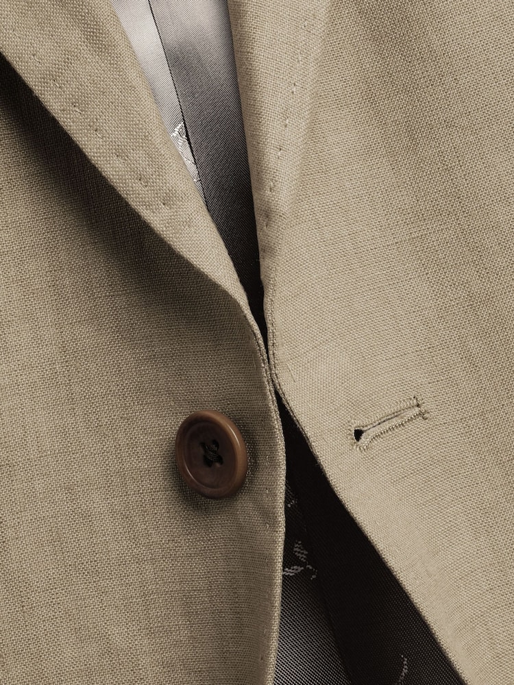 Natural - Charles Tyrwhitt 100% Linen Slim Fit  Jacket - Imagem 5 de 5
