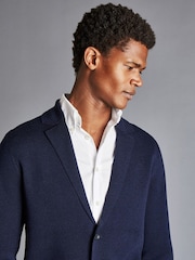 Charles Tyrwhitt Blue Pure Merino Sb Button Blazer - Image 3 of 6