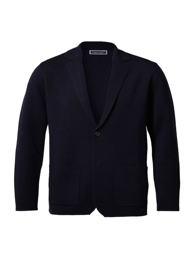 Charles Tyrwhitt Blue Pure Merino Sb Button Blazer - Image 4 of 6