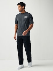 black wash - Smiley Originals Lizenziertes T-Shirt mit Graffiti - Bild 2 von 7