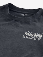 black wash - Smiley Originals Lizenziertes T-Shirt mit Graffiti - Bild 6 von 7