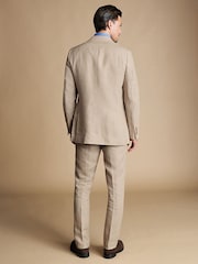 Charles Tyrwhitt Natural 100% Linen Classic Fit Jacket - Image 3 of 4