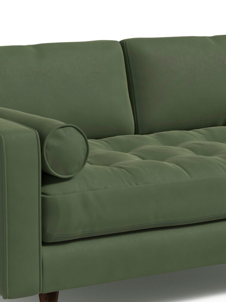 MADE.COM Grass Green Matt Velvet Swatch - Image 2 of 2