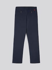 Plavo - U.S. Polo Assn Textured Dobby Trousers - Slika 2 od 4
