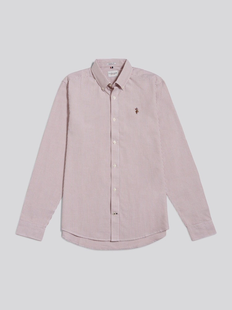 U.S. Polo Assn. Brown Oxford Stripe Shirt - Image 1 of 3 U.S. Polo Assn. Brown Oxford Stripe Shirt - Image 1 of 3