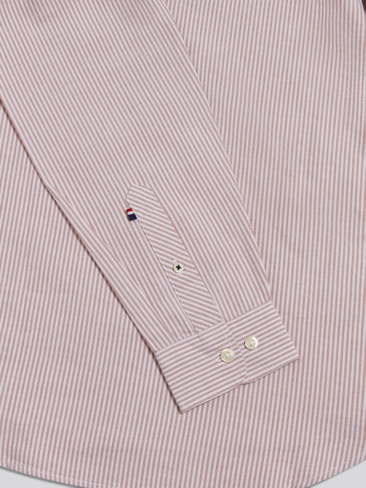 U.S. Polo Assn. Brown Oxford Stripe Shirt - Image 2 of 3 U.S. Polo Assn. Brown Oxford Stripe Shirt - Image 2 of 3