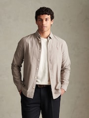 U.S. Polo Assn. Brown Peached Oxford Shirt - Image 1 of 7