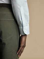 Charles Tyrwhitt Slim Fit Motif Non-Iron Print 100% Cotton Jeans - Изображение 3 из 6