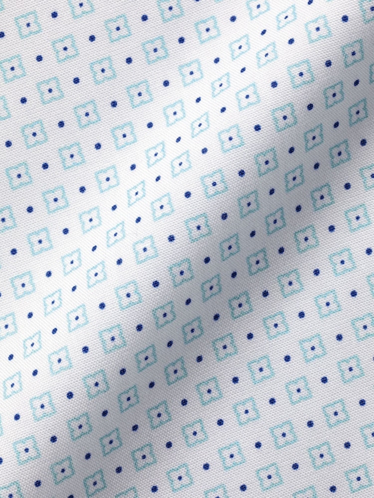 Charles Tyrwhitt Slim Fit Motif Non-Iron Print 100% Cotton Jeans - Изображение 6 из 6