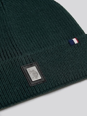 U.S. Polo Assn. Green Engraved Metal Badge Knitted Beanie - Image 3 of 3