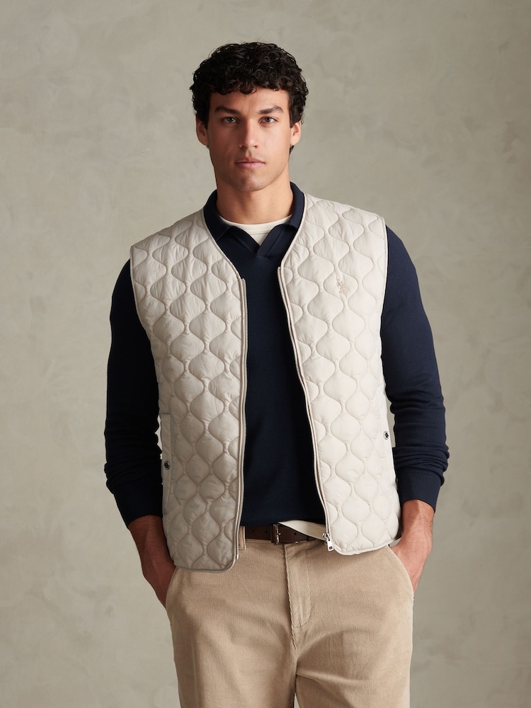 크림 - U.S. Polo Assn. 양파 퀼팅 질레 - 7의 이미지 1