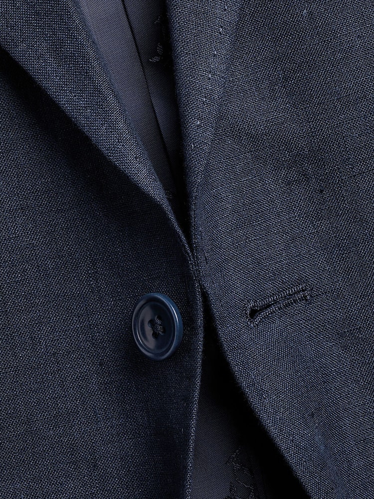 Azul - Charles Tyrwhitt 100% Linen Jacketde ajuste clássico - Imagem 5 de 5