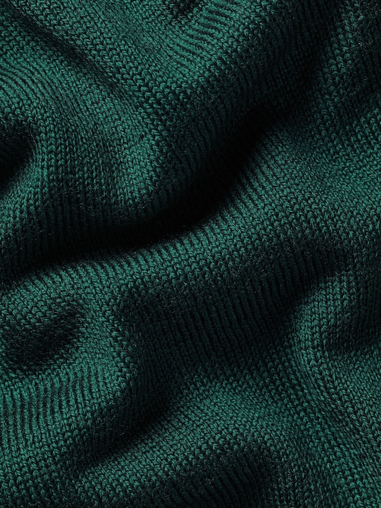 Charles Tyrwhitt Green Pure Merino V-Neck Jumper - Image 5 of 5 Charles Tyrwhitt Green Pure Merino V-Neck Jumper - Image 5 of 5