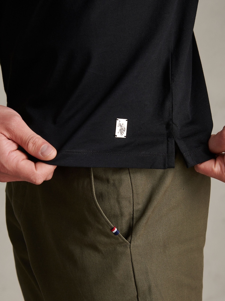 U.S. Polo Assn Black Premium Cotton Polo Shirt - Image 2 of 8 U.S. Polo Assn Black Premium Cotton Polo Shirt - Image 2 of 8