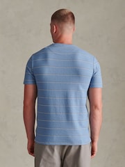 U.S. Polo Assn. Blue Flat Pile Terry Narrow Stripe T-Shirt - Image 4 of 6