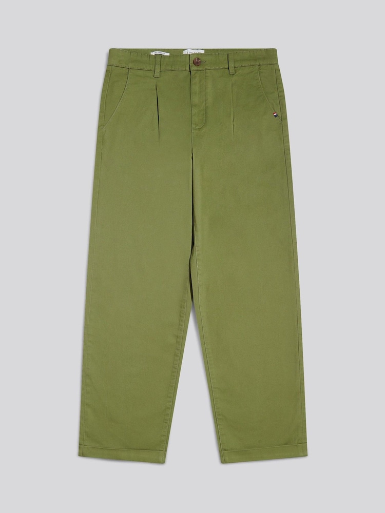 U.S. Polo Assn. Green Pleat Front Lightweight Chino Trousers - Image 1 of 4 U.S. Polo Assn. Green Pleat Front Lightweight Chino Trousers - Image 1 of 4