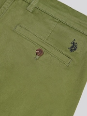 U.S. Polo Assn. Green Pleat Front Lightweight Chino Trousers - Image 4 of 4
