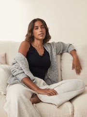 Black Maternity Nursing Lace Trim Vest Top - Image 1 of 10