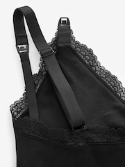Black Maternity Nursing Lace Trim Vest Top - Image 9 of 10