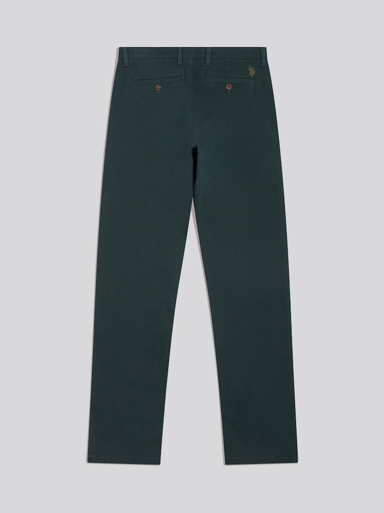 U.S. Polo Assn. Green Classic Chinos Trousers - Image 2 of 3 U.S. Polo Assn. Green Classic Chinos Trousers - Image 2 of 3