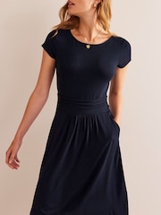 Boden Denim Navy Amelie Jersey Dress - Image 3 of 5
