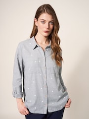 White Stuff Grey Sophie Shirt - Image 9 of 12
