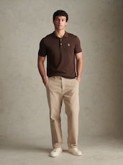بني - قميص بولو قطن ممشط من U.S. Polo Assn. - صورة 3 من 6