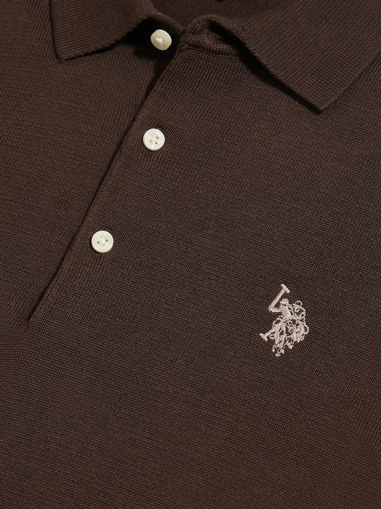 بني - قميص بولو قطن ممشط من U.S. Polo Assn. - صورة 6 من 6