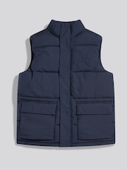 U.S. Polo Assn. Blue Heavyweight Puffer Gilet - Image 6 of 8