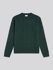 U.S. Polo Assn. Green Cable Knit Crew Neck Jumper - Image 1 of 2