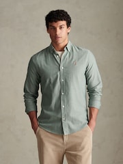 U.S. Polo Assn. Green Peached Oxford Shirt - Image 1 of 8
