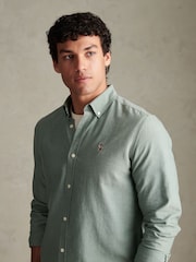 U.S. Polo Assn. Green Peached Oxford Shirt - Image 2 of 8