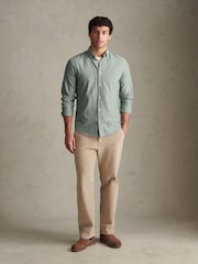 U.S. Polo Assn. Green Peached Oxford Shirt - Image 5 of 8