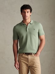 Verde - U.S. Polo Assn. Camisa polo masculina de algodão penteado - Imagem 1 de 4