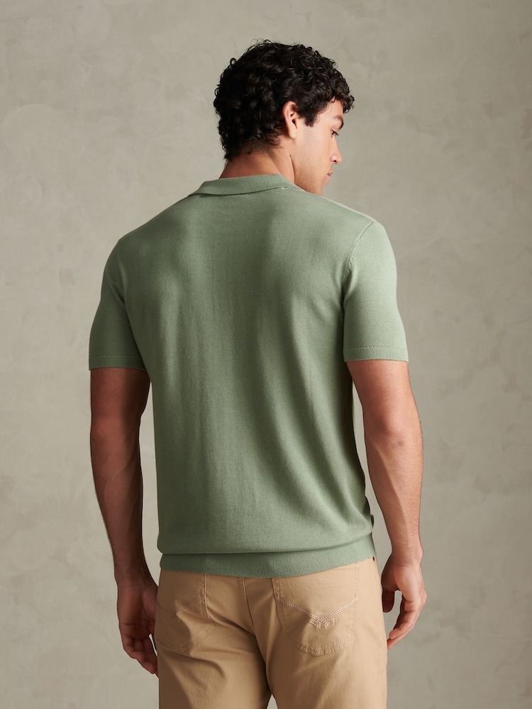 Verde - U.S. Polo Assn. Camisa polo masculina de algodão penteado - Imagem 4 de 4