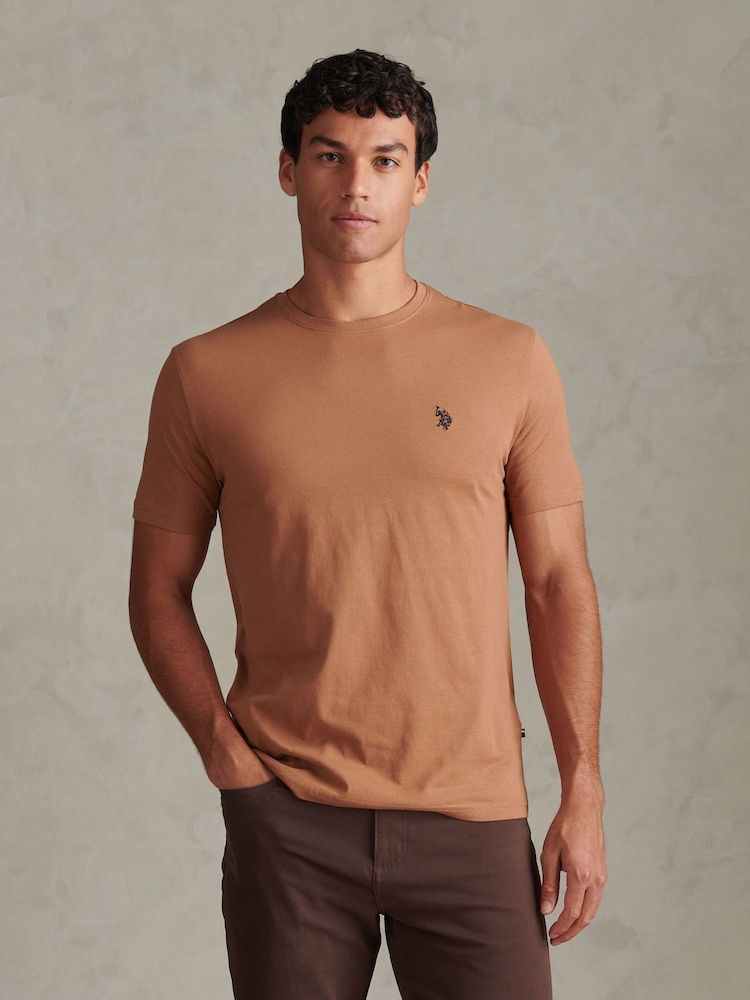 U.S. Polo Assn. Brown Double Horsemen T-Shirt - Image 1 of 6
