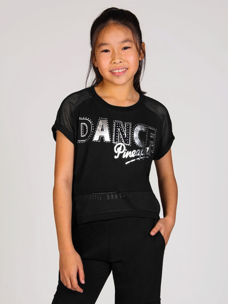 Pineapple Black Dance Girls Crop T-Shirt - Image 1 of 5