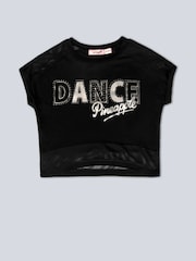Pineapple Black Dance Girls Crop T-Shirt - Image 5 of 5