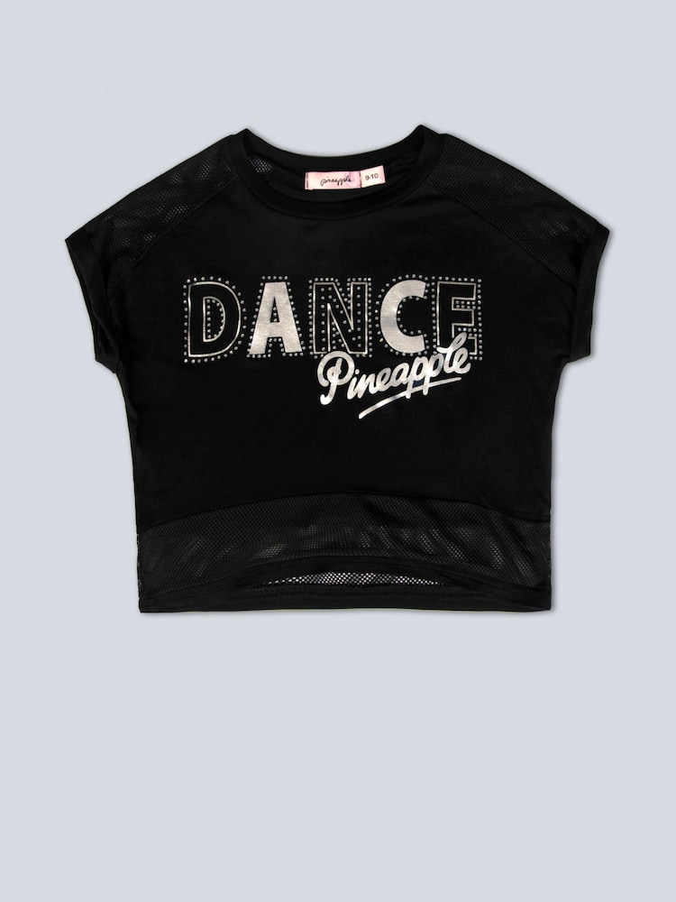 Pineapple Black Dance Girls Crop T-Shirt - Image 5 of 5