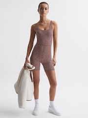 Reiss Brown Print Leo The Upside Bodysuit - Image 1 of 7