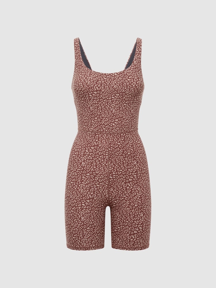 Reiss Brown Print Leo The Upside Bodysuit - Image 2 of 7